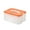4-tier-Orange, variant on Freezing Storage Box Clear Fridge Box with Time Recoder Multilayer Container Stackable for Kitchen