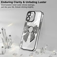 thumbnail image 6 of Glitter Case for iPhone 11, iPhone 11 Case Camera Lens Protector Clear Sparkly Gradient Luxury Rhinestone Soft TPU for Women Girls Bumper Shockproof Case Cover for iPhone 11,Black KDL, 6 of 12