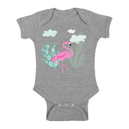 

Awkward Styles Flamingo Cactus Baby Bodysuit Short Sleeve Pink Flamingo Romper for Boys Summer One Piece for Girls Pink Flamingo Romper for Children Flamingo Gifts for Little One Summer Clothing