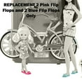 thumbnail image 3 of Replacement Shoes for Barbie Sisters Family Camper Y0744 - Includes 2 Pink Boot Shoes, 2 Purple Boots, 2 Pink Flip Flops, 2 Blue Flip Flops and 1 Teddy Bear, 3 of 6
