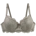 thumbnail image 3 of Feancey Plus Size Lace Underwire Bras for Women Comfort Everyday Brassiere Adjustable Straps Push Up Bra Anti-Sagging Supportive Bras Green 80B, 3 of 10