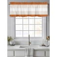 thumbnail image 4 of Orange Beige Stripe Curtain Valances for Windows, Modern Art Horizontal Striped Kitchen Valance Window Treatment, Light Filtering Block Curtains for Bathroom/Bedroom/Living Room 42'' x 18'', 4 of 9