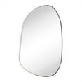 thumbnail image 3 of TEHOME Bertlinde Contemporary and Farmhouse 26 x 36" Brushed Nickel Metal Framed Asymmetrical Mirror Irregular Mirror, 3 of 9