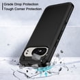 thumbnail image 4 of I-HONVA for Google Pixel 10 /10 Pro Shockproof Case (6.3", 2025 Release), Heavy Duty Drop Protection Protective Anti Scratch Hard Shell Case for Women Men,Black, 4 of 7