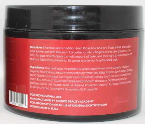Loc 'N Twists, Braids Wave Edge Gel - Extra Hold Hair Gel, 8 oz, Frizz Control, All Hair Types