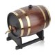 thumbnail image 2 of Barril de whisky, brandy y vino tinto de madera de roble de estilo retro de 3 l, recipiente con grifo, 2 of 14