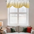thumbnail image 2 of Yellow Ombre Stripe Tie Up Valance Curtains for Windows, Kitchen Curtains Window Treatments, Modern Abstract Art Gradient Striped Short Window Shades Valances for Bedroom Bathroom Cafe 42"x12", 2 of 8