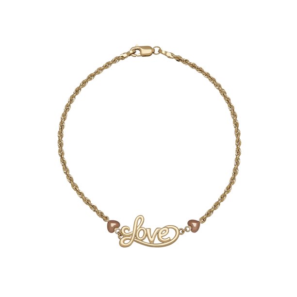 Brilliance Fine Jewelry 10k Yellow Gold Love Bracelet With Rose Gold Hearts 7 5 Walmart Com Brilliance Fine Jewelry 10k Yellow Gold Love Bracelet With Rose Gold Hearts 7 5 Walmart Com