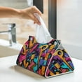 thumbnail image 5 of Kdxio Vibrant Graffiti Urban Art Print Tissue Box Cover,Modern PU Leather Rectangular Tissue Box Holder for Bathroom Living Room Bedroom Office Desk Car Home, 5 of 6
