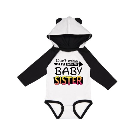 

Inktastic Don t Mess with my Baby Sister Gift Baby Boy or Baby Girl Long Sleeve Bodysuit