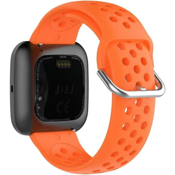 KOMI Band Compatible with Fitbit Versa 2 Watch,Soft Silicone Replacement Strap for Fitbit Versa/Versa Lite/SE Smart Fitness Watch Orange