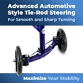 thumbnail image 5 of KneeRover Deluxe KneeCycle - Steerable, Foldable Knee Scooter for Surgery Recovery, Blue, 5 of 17