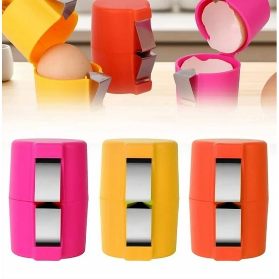 3-Pc Hard Boiled Egg Peeler, Egg Opener Tool, Egg Shell Cutter, Anti-Slip