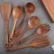 thumbnail image 3 of Juego de utensilios de cocina de madera, juego de 6 piezas, juego de ayudante de cocina, utensilios de cocina antiadherentes, espátula, tenedor, espátula hendida, cuchara sopera, cucharón Adepaton WL-00774, 3 of 7