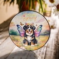 thumbnail image 3 of Welcome Spring Fairy Bernese Mountain Dog in Flower Meadow Stained Glass Suncatcher Berner Lover Gifts Window Hanging Sign Decor - 13002, 3 of 5
