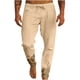 thumbnail image 2 of Pantalones largos para hombre, de color liso, con cordón, informales, de moda, largos, para hombre, 2 of 6
