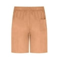 thumbnail image 7 of Men's Peach Skin Suede Cargo Shorts Fashion Solid Sports Short Sweatpants Summer Casual Elastic Waist Short Pants, 7 of 7