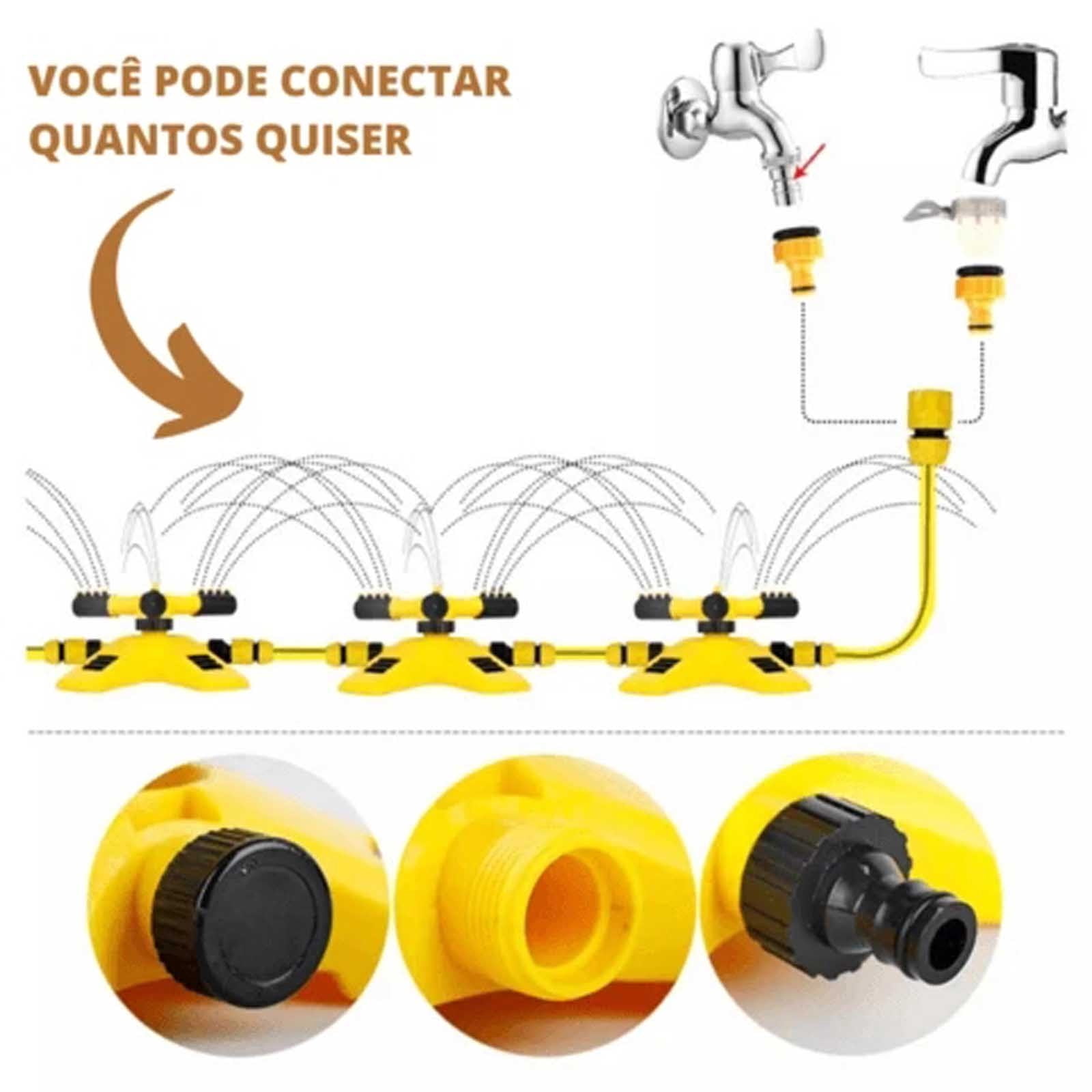3 Packs 2pcs 360 Degree Rotating Garden Sprinkler with 3 Arm Nozzle Automatic Water Sprayer for Lawn Yard Irrigation Portable Outdoor Watering System Adjustable Sprinkler Head Rust Proof