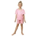 thumbnail image 5 of Xmarks Mommy and Me Pajamas Set Polka Dot Print Short Sleeve Crewneck Tee with Polka Dots Short, 5 of 8
