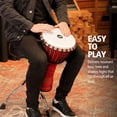 thumbnail image 4 of Travel Djembe Hand Drum Circle Instrument, Synthetic Shell and Goat Skin Head — NOT MADE IN CHINA — African Mali Weave Rope Tuning, 2-YEAR WARRANTY, 4 of 4