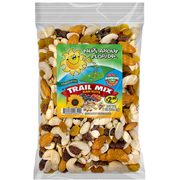 Nuts About Florida CholesterolFree Trail Mix Raw Nuts, 7 Oz.