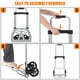 thumbnail image 2 of Yeshouse Carretilla plegable, carretilla de mano resistente con capacidad de carga de 100 kg, base de acero y asa ajustable, carrito plegable multiusos con ruedas para mudanzas, compras y viajes, 2 of 6