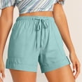 thumbnail image 2 of Diufon Womens Dressy Shorts Plus Size Summer Casual Elastic Waist Drawstring Comfy Pull On Shorts with Pockets, 2 of 9