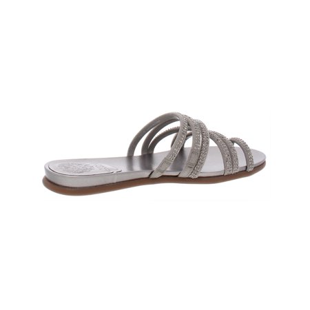 vince camuto silver flat sandals