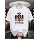 thumbnail image 1 of Camiseta informal de cuello redondo para hombre, 100 % poliéster, ligeramente elástica, corte regular, manga corta de verano con estampado único, moderna y cómoda., 1 of 5