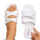 thumbnail image 4 of Zapatillas Abiertas Del Dedo Del Pie de las Mujeres de Moda Correa Casual Crisscross Zapato Plano Encajes Ajustables, 4 of 9