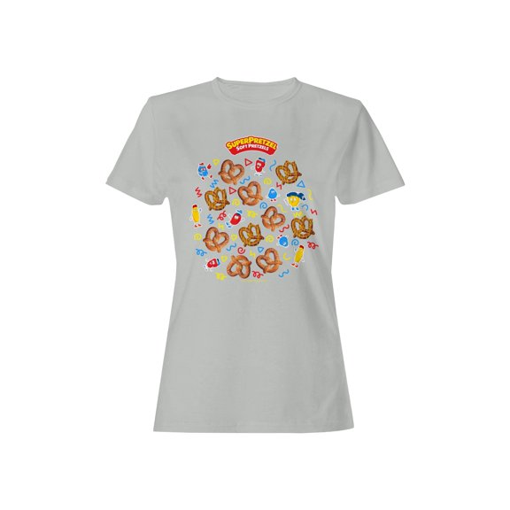 Officially Licensed Super Pretzel Fun Cartoon Pretzels Women's T-shirt