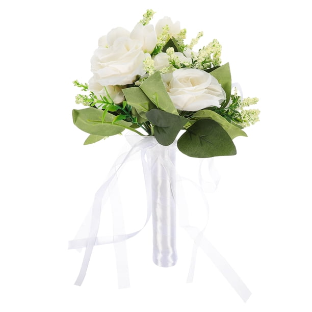 Ramo de novia para boda, ramo de flores artificiales, hermoso ramo de novia con flores