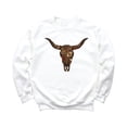 thumbnail image 7 of Western Longhorn Skull Sweatshirt for Women Vintage Cow Skull Graphic Pullover White Sweatshirt Adult X-Large, 7 of 7