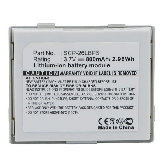 Batteries N Accessories BNA-WB-L13182 Cell Phone Battery - Li-ion, 3.7V, 800mAh, Ultra High Capacity - Replacement for Sanyo SCP-26LBPS Battery