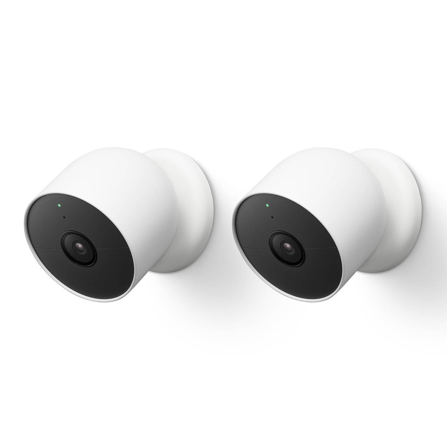 Pre-Owned Google Nest Cam 2-Pack - Outdoor or Indoor | Battery Wireless Indoor and Outdoor Security Camera for Home Security Cameras - Snow