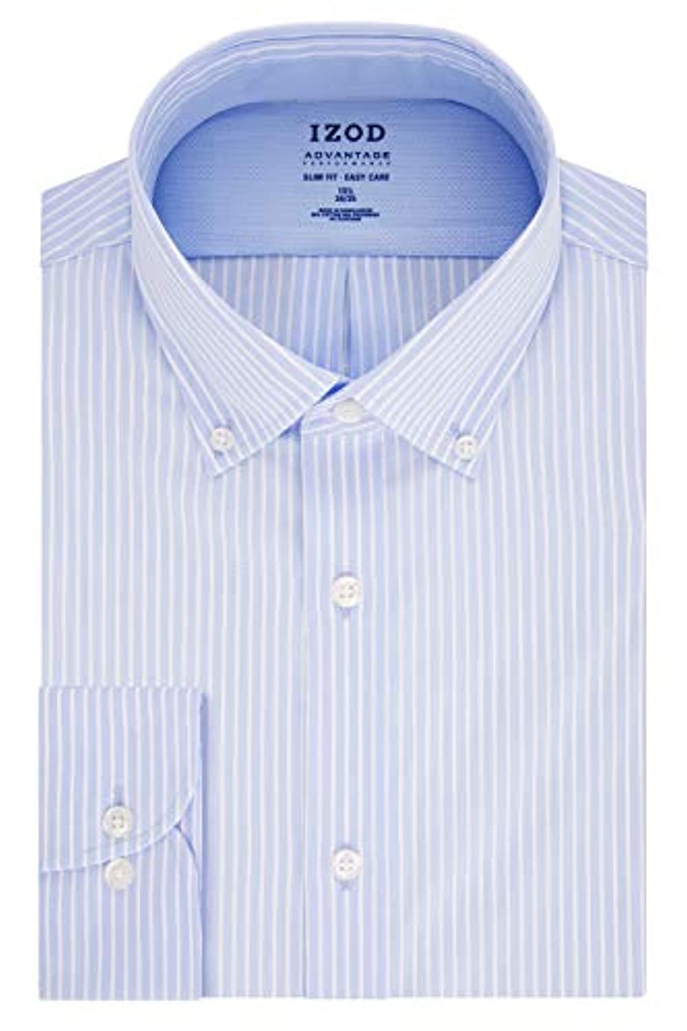 IZOD Men's Dress Shirt Slim Fit Stretch 