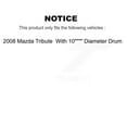 thumbnail image 2 of Transit Auto Front Rear Disc Brake Rotors Semi-Metallic Pads and Drum Kit (7Pc) for Car 2008 Mazda Tribute with 10" Diameter K8S-102327, 2 of 11