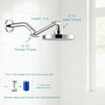 thumbnail image 5 of Shower Head Extension Arm, 6 in Shower Extension Arm with Locking Nut, Adjustable Height and Angle Shower Arm Extender, Universal G1/2 Connector for Fixed and Handheld ShowerHead, Chrome, 5 of 7