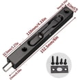 thumbnail image 2 of 6 Inch Concealed Security Door Locks For French Doors (2 Pcs, Black), 2 of 5