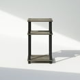 thumbnail image 3 of Furinno Just 3-Tier Turn-N-Tube Open Storage Nightstand, 1-Pack, French Oak/Black, 3 of 7