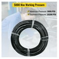 thumbnail image 3 of Hydraulic Hose 328 Feet - 3/8 Inch, 5000 PSI Rubber Hose with 2 Steel Braid, -40 to 250°F Hydraulic Oil Flexible Hose for Trucks & Machinery, 3 of 6