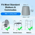 thumbnail image 6 of SupreGear 4-Pack 1" Heavy-Duty Rubber Walker Tips, Replacement for Walkers and Commodes, Gray, 6 of 8