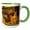 Green/White, variant on 3drose, Free-ranging Buff Orpington and Rhode Island Red Chickens, 11oz Magic Transforming Mug