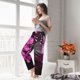 thumbnail image 5 of Balery Pink Blossoms Butterfly Pantalones de pijama para mujer, pijamas ultraligeros, pantalones de estar por casa-X-Large, 5 of 6