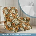 thumbnail image 3 of Jiueut Sunflower Daisy Pattern Recliner Chair Slipcover, 4 Pieces Soft Reclining Chair Covers Stretchable Sofa Slipcover with Anti-Slip Straps, 3 of 7