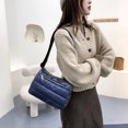 thumbnail image 4 of Bolso de hombro acolchado a rayas para mujer bandolera informal de nailon de Color sólido bolsos de ocio, 4 of 6
