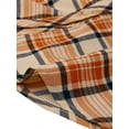 thumbnail image 5 of INSPIRE CHIC Women's Plaid Button up Split Neck Long Sleeves Loose Blouse Apricot XS, 5 of 5