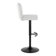 thumbnail image 5 of Henry Adjustable Barstool Set of 2 Swivel, Black Bar Stools, Bar Chairs, Swivel Bar Stools Set of 2 with Back, Bar Height Stools Set of 2 (White Fabric), 5 of 6