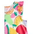 thumbnail image 3 of Wonder Nation Toddler Girls Printed Tank Top with Ruffle Sleeves, Sizes 18M–5T, 3 of 3
