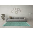 thumbnail image 3 of Ahgly Company Indoor Square Abstract Light Blue Modern Area Rugs, 8' Square, 3 of 4
